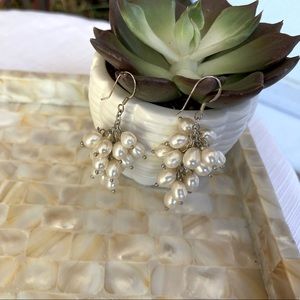 Pearl cluster earrings